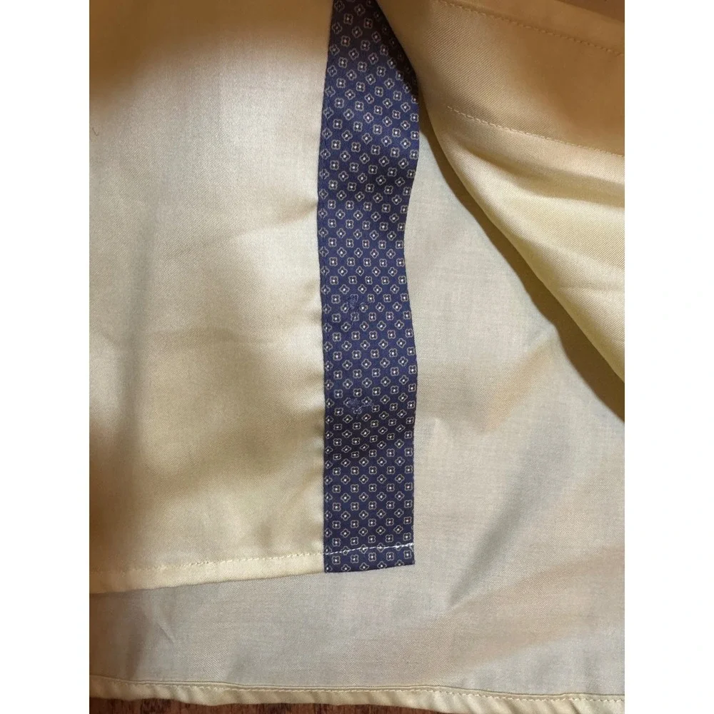Tiglio Sport Mens Pale Yellow 100% Cotton Button Down Shirt Made in Italy - Picture 6 of 11